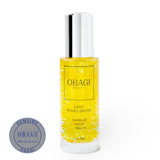 Obagi skincare product with yellow label on a white background